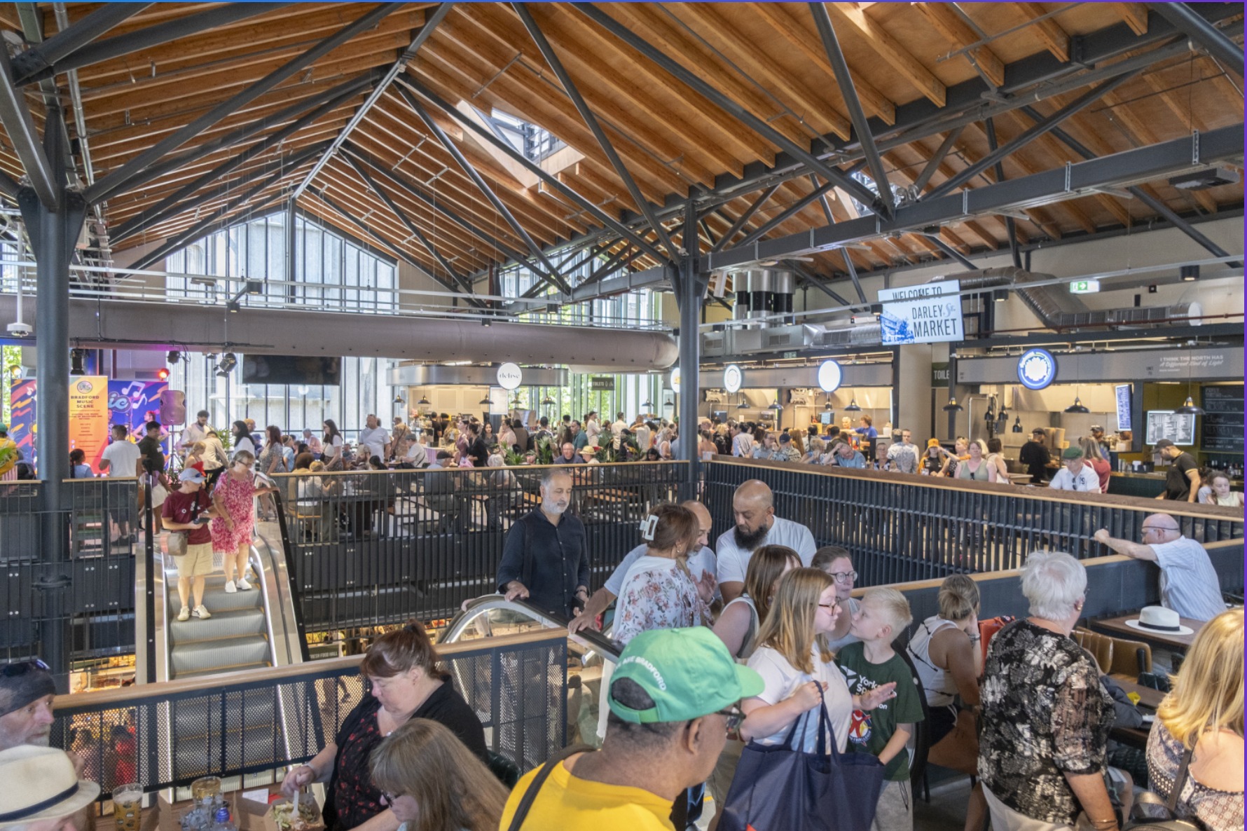 The bustling new Darley Street Market food hall in Bradford